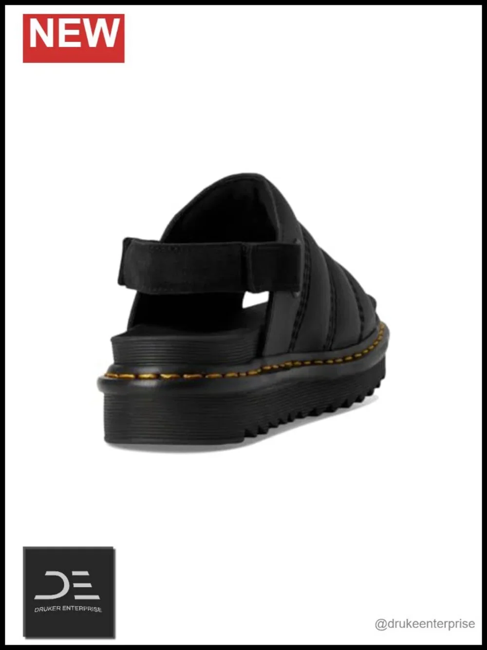 Dr. Martens Kole Slide Sandal Platform PU Leather Slingback Slip Resistant
